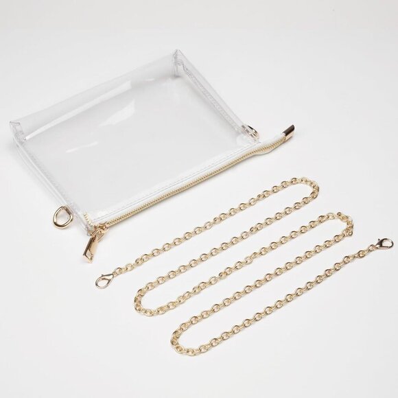 for Women - Stadium Approved Small Crossbody Bag with Zipper, Clear Stadium Bag - Picture 6 of 7